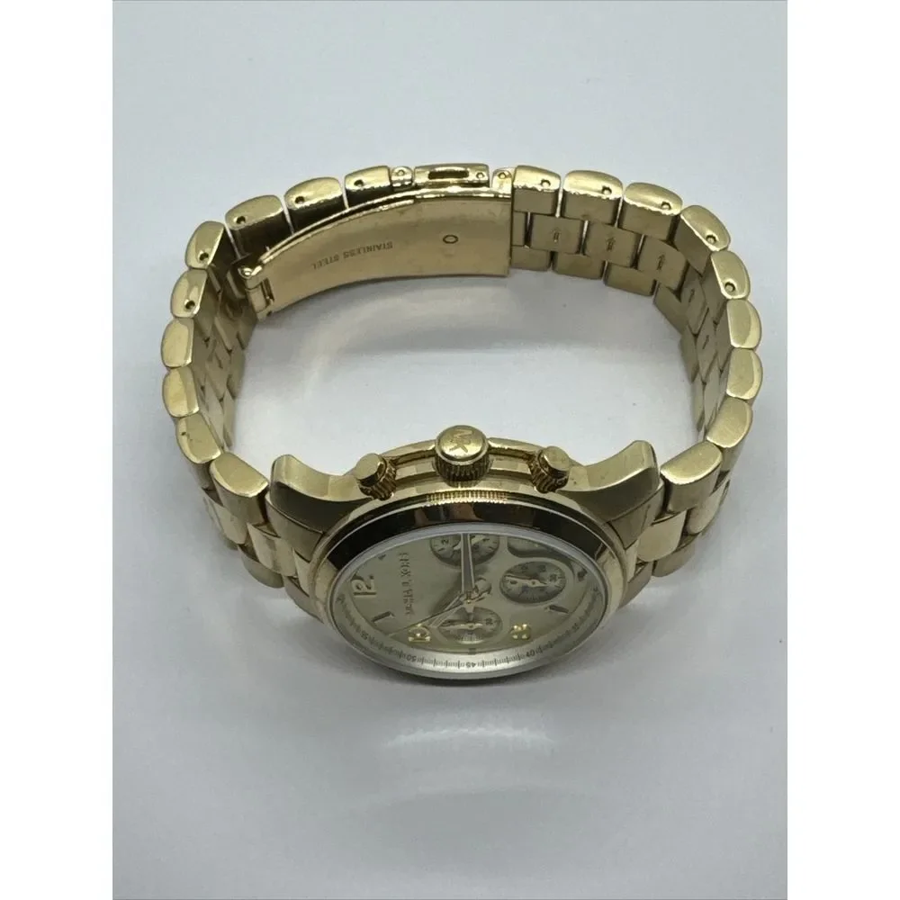 Michael Kors Runway MK5055 Women's Gold Stainless Steel Analog Dial Watch JNA805